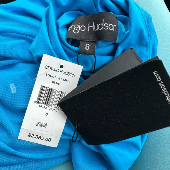 Sergio Hudson One-Shoulder Cutout Drawstring Ruched Mini Dress - Picture 5 of 5